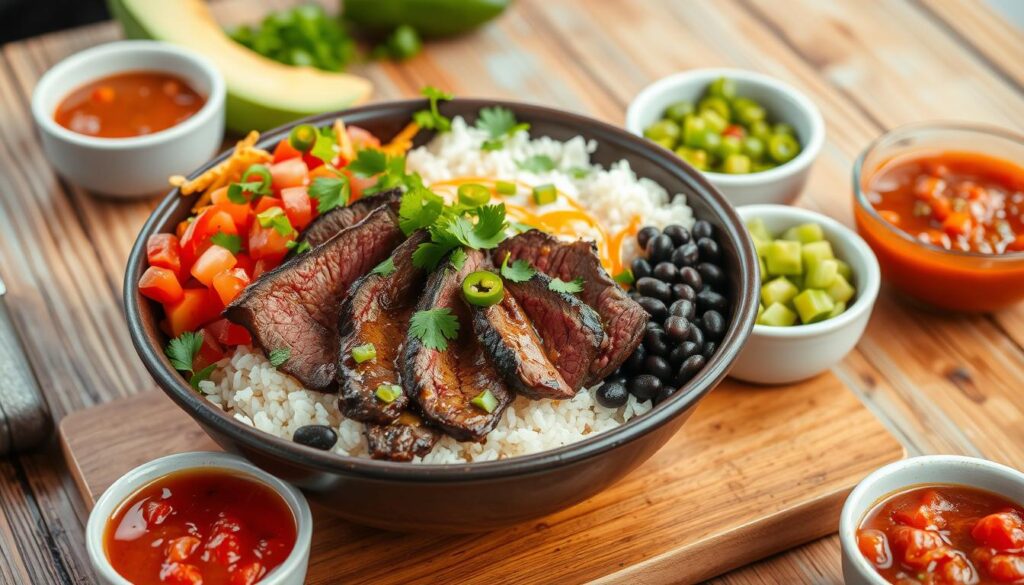 Chipotle Steak Bowl Salsas and Dressings