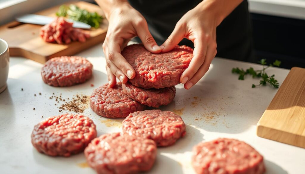 Shaping Chopped Steak Patties