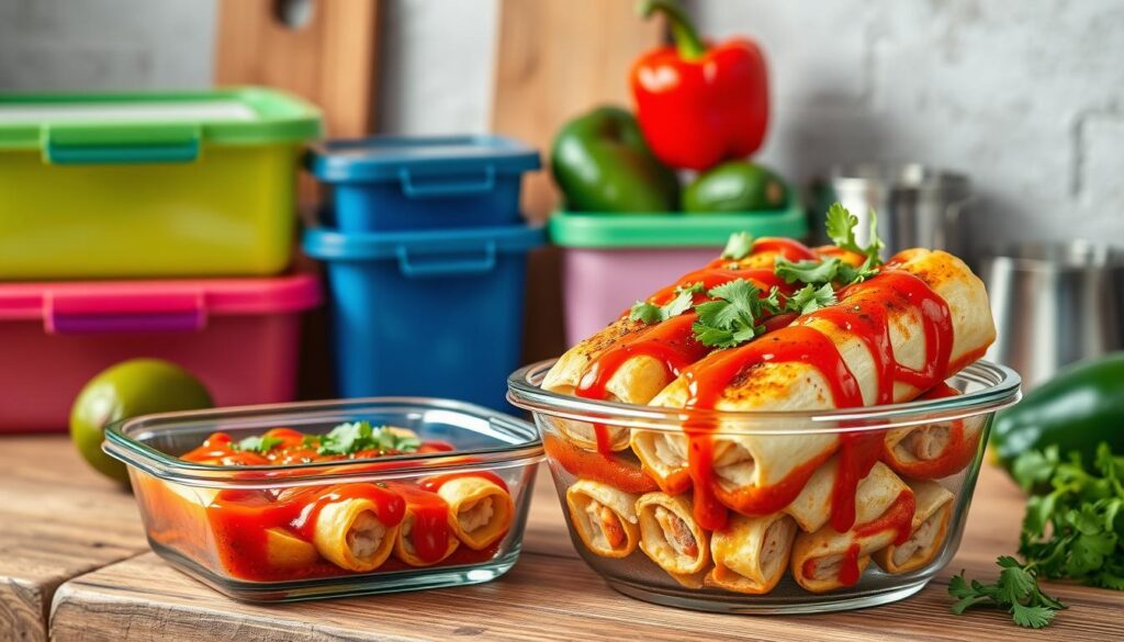 Storing Tex-Mex Enchiladas