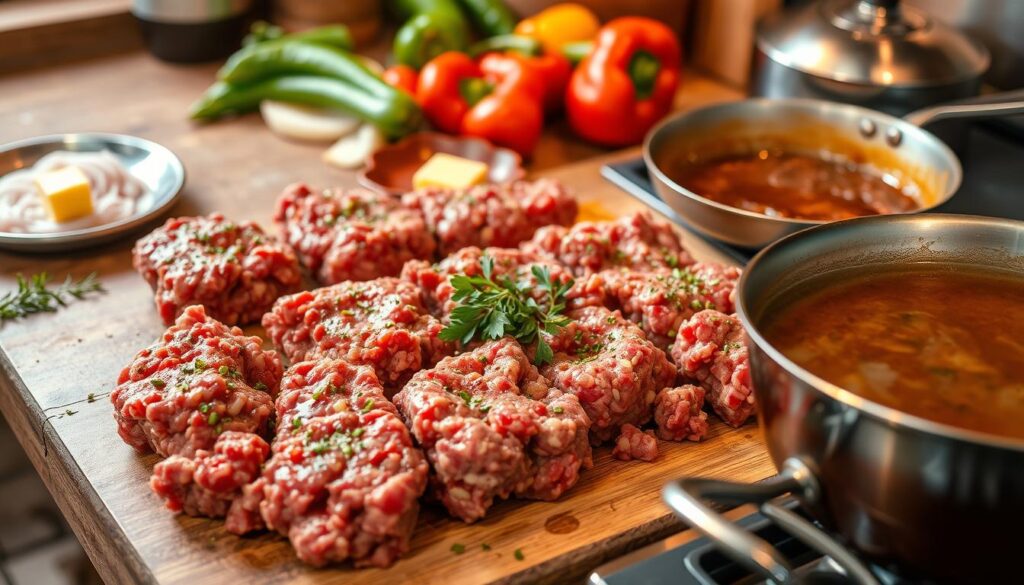 chopped steak preparation