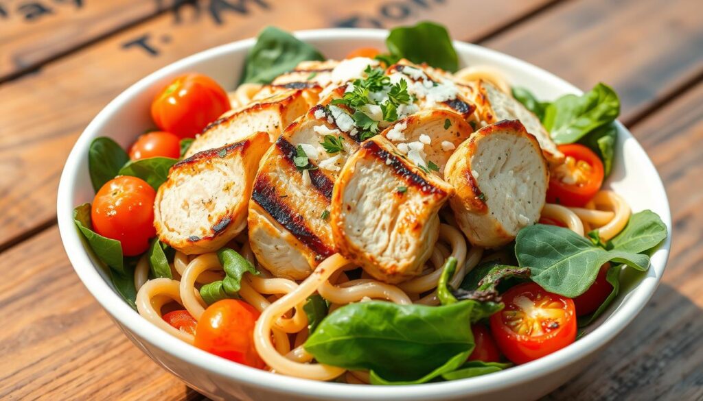 grilled chicken tenderloin pasta salad