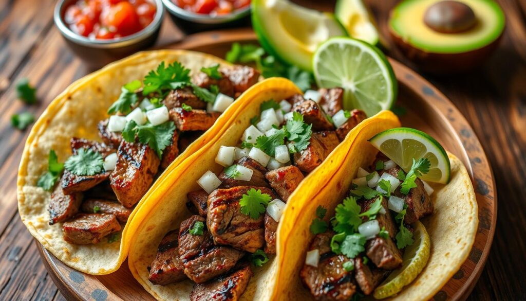 grilled steak tacos