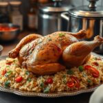 old fashioned baked chicken with rice and pimentos recipe