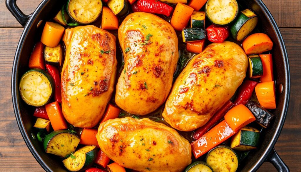 one-pan chicken and vegetables