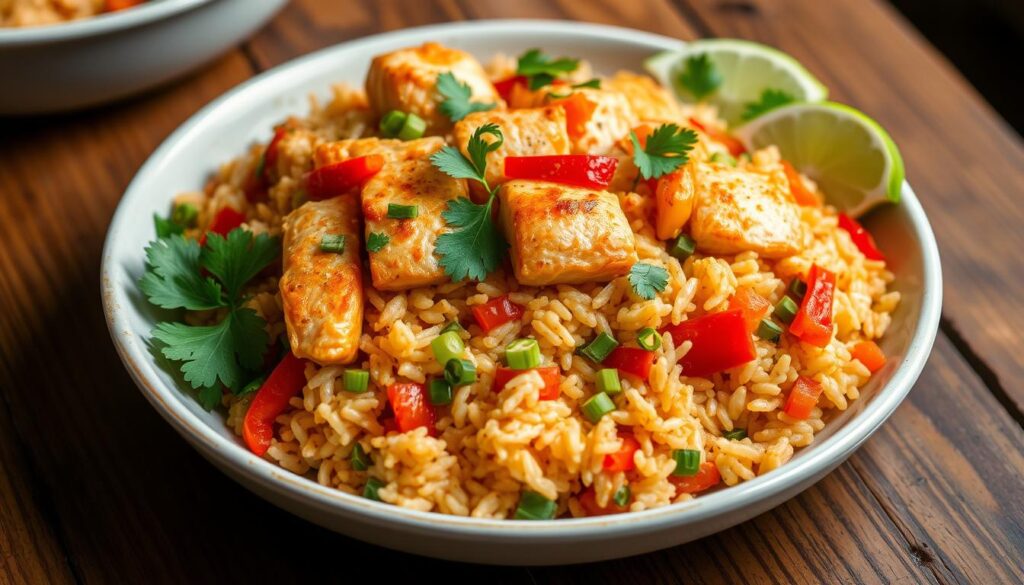 spicy salmon rice casserole