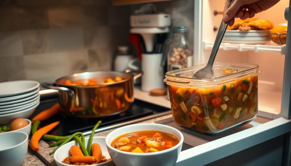 storing vegetable beef soup