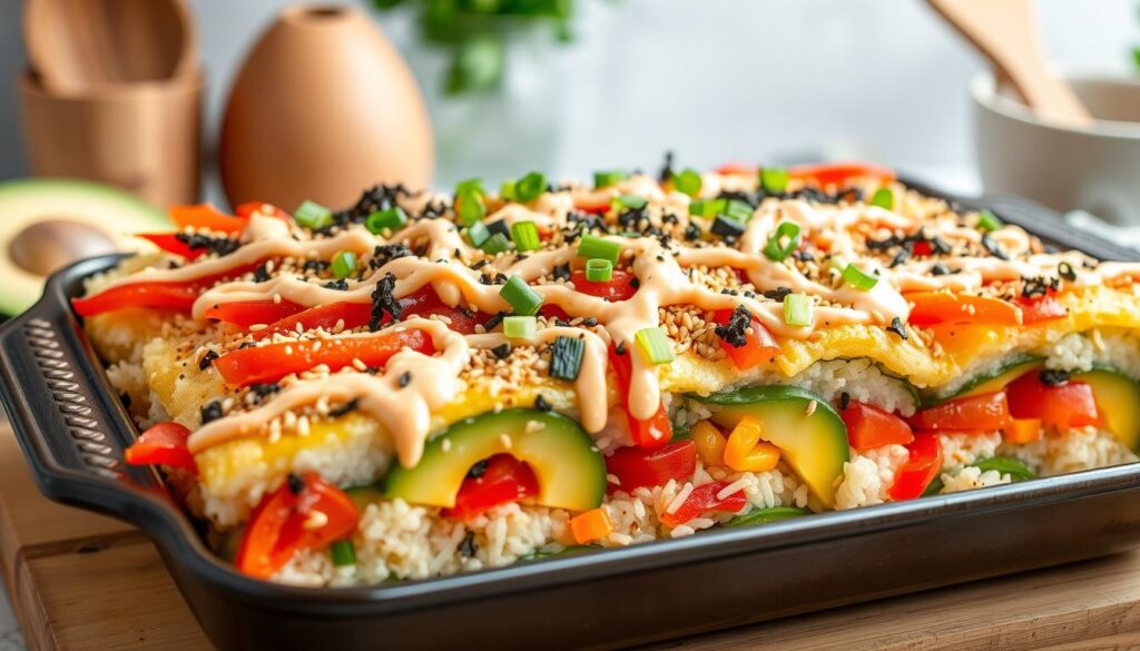 vegetarian sushi bake