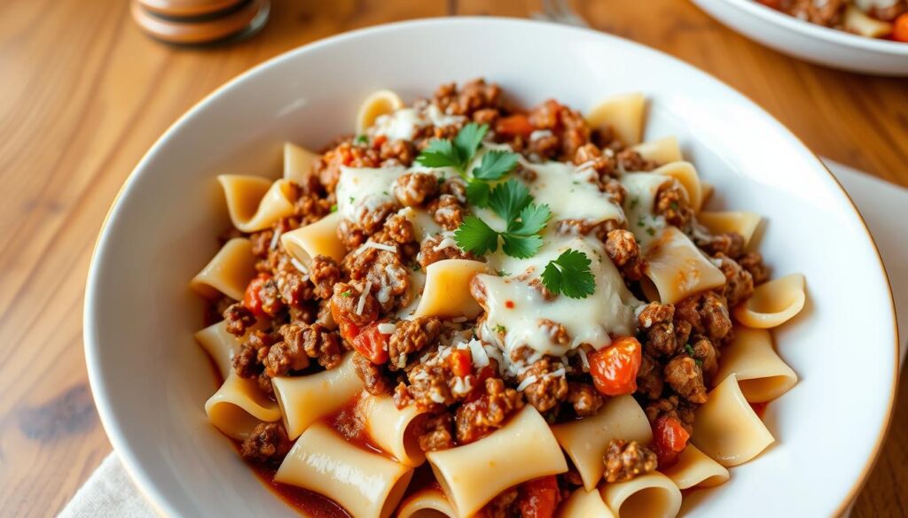 Cheesy Beef Pasta